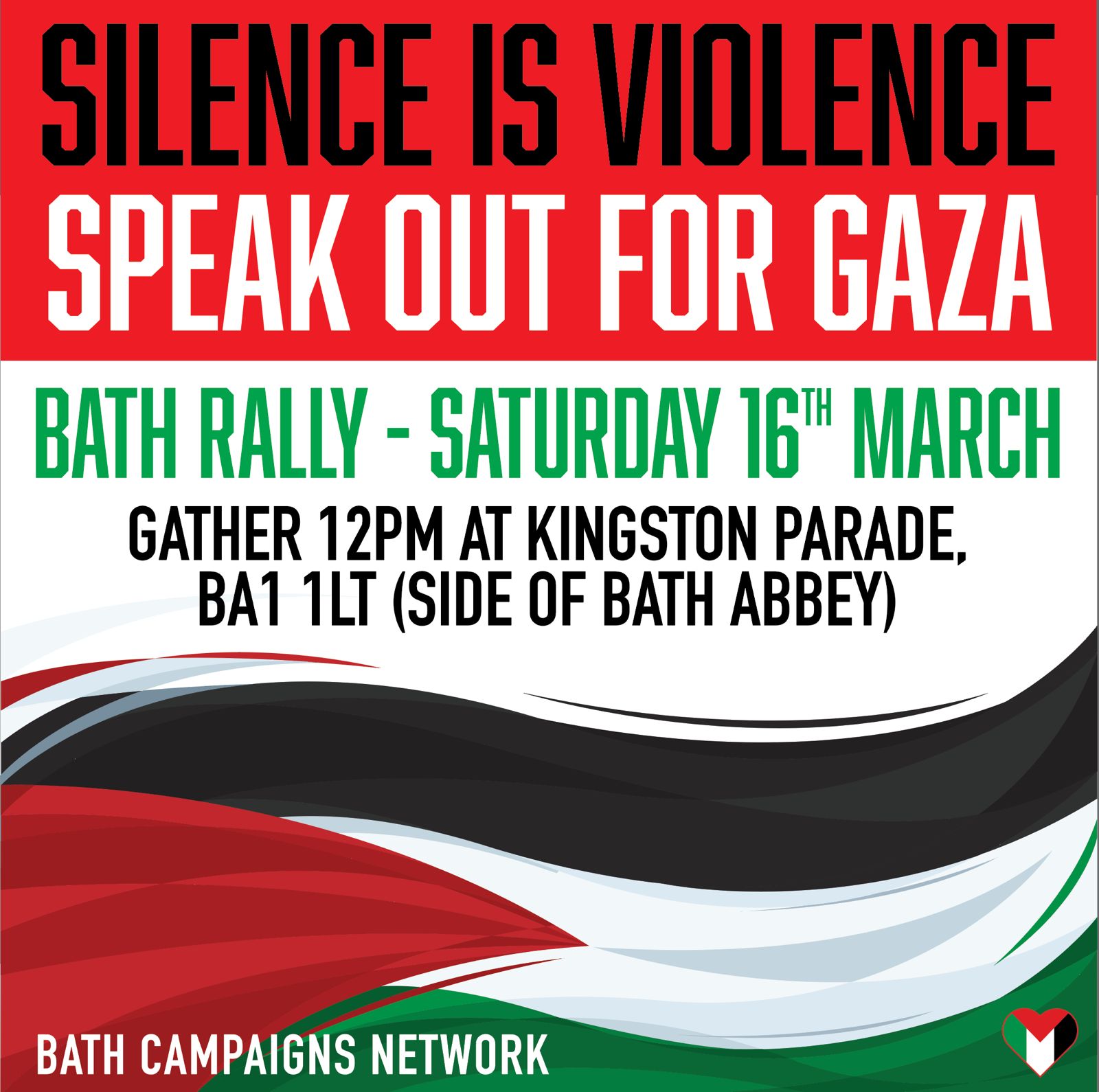 📣 Silence is Violence - Speak out for Gaza - Bath Rally